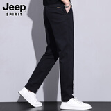 JEEP SPIRIT吉普休闲裤男春夏季商务裤子男士新复古回潮男裤 黑色 32
