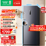容声（Ronshen）240L立式冰柜家用主动除菌双变频风冷无霜电脑精控一级节能小冰箱BD-240WPRSY国家补贴