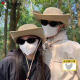 啄木鸟（TUCANO）渔夫帽女夏季防晒帽春秋女帽潮流鱼夫防晒双面仙女遮阳帽帽子男 卡其色 单面戴 均码