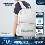 斯凯奇（Skechers）男女同款196家族双肩包电脑包学生经典百搭简约高中书包旅行背包 月球灰/00MV 20-30升