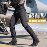 龙牙二代战锋战术长裤加强版户外作战裤耐磨长裤工装直筒 极夜黑 25 165/88C高165重140-165