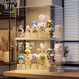 EACHY盲盒展示架收纳盒透明防尘手办玩具labubu泡泡玛特展示盒-大号