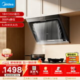 美的（Midea）抽吸排油烟机侧吸式家用抽油烟机 燃气灶 5.2kW猛火灶J30+A3天然气【套装商品】