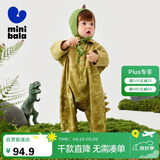 迷你巴拉男女童连体衣恐龙外出牛仔爬服哈衣婴儿衣服宝宝春季新款吸湿速干