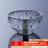 容山堂 描金玻璃茶杯 加厚锤目纹个人杯品茗杯 功夫茶具 锤目金星茶杯-美景