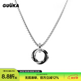 古由卡（GUUKA）张艺兴同款吊坠男士项链指环戒指情侣盒子链配饰品男士生日礼物女 R0499（60cm） 均码