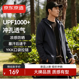 京东京造新款冰丝防晒衣轻薄透气春夏薄外套户外冲锋运动夹克 藏蓝色 S