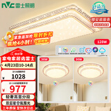 雷士（NVC）吸顶灯客厅灯语音智能现代轻奢新中式led照明灯具白金碧月D