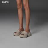 SMFKWAVE高跟运动拖鞋SL002B1厚底增高时髦一字拖9.5cm 肤色 SL002F2 新款 35