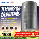 飞利浦（PHILIPS）空气净化器除甲醛烟味神器新房专业家用孕妇婴儿室内换气鼻炎杀菌净化机除螨尘花粉过敏原AC4228银