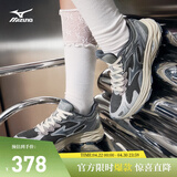 美津浓（MIZUNO）男女运动休闲鞋缓震透气网面拼接跑步RACER S 19/渣渣灰 41