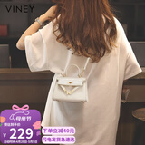 viney牛皮包包女包洋气凯莉包斜挎手提单肩包生日母亲节礼物实用送妈妈