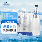 圣碧涛（SAN BENEDETTO）意大利碳酸饮料1L*6天然加气水 气泡水阿尔卑斯山家庭装