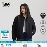 Lee舒适版翻领小Logo织标男女款飞行夹克羽绒服休闲LUT0109512RZ 黑色（尺码偏大，拍小一码） L