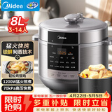 美的（Midea）电压力锅京东自营8升电饭煲大容量家用8-10人高压锅 全自动智能预约开盖炖煮煲汤饭锅MY-E8129