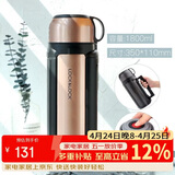 乐扣乐扣（LOCK&LOCK）保温壶304不锈钢保温保冷水壶户外露营旅行壶1.8L金色