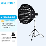 南光（NANLITE）FS-300B双色温直播补光灯 室内影棚平面人像摄影灯 大功率视频led常亮灯 专业高显色拍摄灯 FS-300B+95八角柔光箱(配蛋格)+灯架