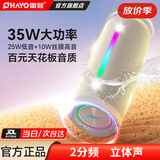雷登（OHAYO）X10MAX无线便携式35W蓝牙音箱2026新款重低音炮大音量高音质户外迷你小型自行车骑行小音响防水 2分频【传奇音质】35W赛道扬声器-灰 防尘防水+超长续航【当/次日达】