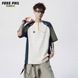 Foss Phil撞色半拉链短袖男夏季轻薄速干防晒休闲运动T恤MYY26-374杏绿XL
