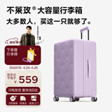 不莱玫行李箱女拉杆箱男旅行箱大容量学生托运密码箱子22英寸plus 紫色