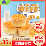 港荣蒸蛋糕咸肉松蛋糕790g戚风蛋糕零食面包西式糕点心甜品礼品盒物箱