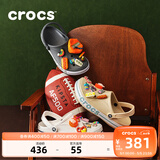 卡骆驰（CROCS）贝雅卡骆班洞洞鞋轻便耐磨一脚蹬休闲鞋女鞋时尚沙滩鞋|205089 黑色/白色-066 36 /37(220mm)