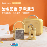 Divoom点音显眼包K歌音箱带双麦克风声卡一体音箱话筒蓝牙音响家庭卡拉OK唱歌神器KTV生日套装教师节礼物