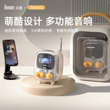 Divoom点音蓝牙音箱歌词相册复古小电视桌面电子相框便携式迷你音响床头助眠白噪音闹钟收音机多功能礼物
