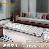 太阳花 实木电烤炉取暖器暖脚器烤火箱电火桶烤火炉学生炉烤脚家用烤火器取暖器烘脚器暖脚炉长方形办公 太空铝材【160*40*12CM】云母板发热