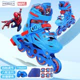 迪士尼（Disney）蜘蛛侠轮滑鞋儿童专业报班旱冰鞋溜冰鞋6-12岁初学者滑冰鞋送礼物