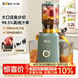小熊（Bear）榨汁机 原汁机渣汁分离 多功能家用全自动冷压榨果汁橙汁压榨器果蔬机110mm口径F02E3