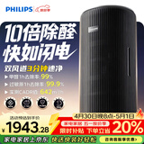 飞利浦（PHILIPS）空气净化器除甲醛烟味神器新房专业家用孕妇婴儿室内换气鼻炎杀菌净化机除螨尘花粉过敏原AC4228黑