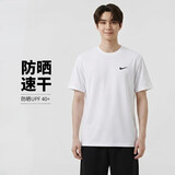 耐克NIKE男子26新品 防晒速干 训练休闲短袖T恤DV9840-100 白色L