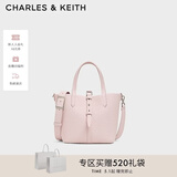 CHARLES&KEITH简约通勤手提水桶包菜篮子包生日送女友母亲节礼物CK2-10151518 Cotton Candy Pink棉花糖粉 S