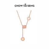 周大生小蛮腰银项链2026新款轻奢高级感小众纯银项链女款母亲节礼物女士