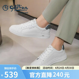 金利来（Goldlion）【春夏焕新】男鞋时尚个性板鞋舒适系带休闲鞋55323073920A白42
