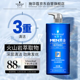 施华蔻（Schwarzkopf）男士火山岩净洁洗发露450ml(洗发水洗头膏 无硅油 深层控油去屑)