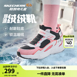 Skechers斯凯奇儿童秋冬休闲男女童二棉鞋轻质加绒保暖靴405222L/302583L 女童/黑色/白色/粉红色/BKWP 37
