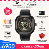 SEVENFRIDAY七个星期五P系列方盘皮带潮流自动机械表防水男表礼物推荐 P2B/02