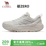 骆驼（CAMEL）碳zero风速2全地形慢跑步男鞋运动鞋子 X15B09L7023 象牙白/灰 41
