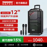 特美声（TEMEISHENG） QX1229H广场舞音响户外便携K歌蓝牙拉杆移动大功率唱歌话筒音箱 12寸标配+双手持