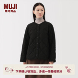 MUJI 女式 蓬松棉服绗缝夹克 女装外套女款棉衣棉袄25年冬季 BD10NA5A 黑色 L (165/88A)