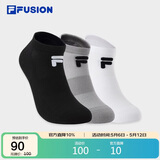 FILAFUSION斐乐潮牌情侣款浅口袜套装舒适短袜三双装