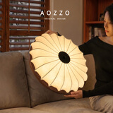 奥朵 AOZZO中古风卧室吸顶灯法式复古主卧灯2025新款高级感全光谱中山灯具 胡桃木色 55CM 【三色调光】 60W