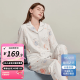 婧麒月子服春秋棉产后喂奶产妇哺乳家居服孕妇睡衣女秋冬怀孕期夏季 【银河之恋2件套】翻领/A类春夏 M(适合85-125斤)【潮妈星品 】