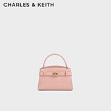 CHARLES&KEITH鳄鱼纹凯莉包手提斜挎婚包包女包生日母亲节礼物CK2-50270880-1 粉红色Pink S