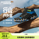 Skechers斯凯奇男童雪地靴户外棉靴儿童运动鞋冬大童棉鞋406415L 黑色/蓝色/柠檬色/BBLM 31