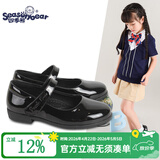四季熊SEASONBEAR女童皮鞋二层真皮鞋黑色软底公主鞋新款儿童中大童皮鞋学生表演鞋 3003黑色（超纤皮） 38 内长24.7cm