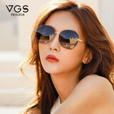 威古氏（VEGOOS）太阳镜女街拍金属潮流防紫外线偏光驾驶开车520礼物墨镜女 SY8063