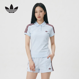 阿迪达斯（adidas）三叶草系列 女 3S POLO 短袖POLO KD3698 晶蓝 M
